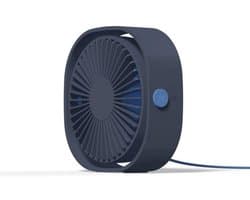 GELLDG Tafelventilator USB Ventilateur - Draagbare Mini Ventilator - 3 Snelheden Verstelbaar - Stil - 120cm Kabel - Geschikt voor Thuis en Kantoor - Kunststof - Afmetingen 12,3x5cm