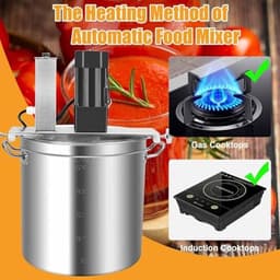 Elektrische Keukenmixer - Roestvrijstalen Mixer - Grote Hoeveelheden Mengen - Drielaagse Bodem - 25L - Zilver — thumbnail 5