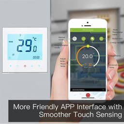 Wi-Fi Thermostaat - Slimme Thermostaat - Energie Besparen - Touchscreen Bediening - 220 Volt - Wit — thumbnail 5