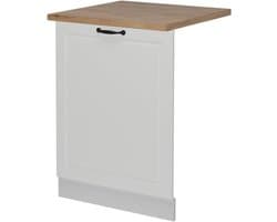 Vaatwasserfrontpaneel - Paneel vaatwasser Keukenfront - Keuken Integratie - Volledig Geïntegreerd - 60 cm - Wit Landhuis