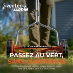 Handmaaier - Loopmaaier - Gazon Onderhoud - Spiraal Systeem - 35 cm Snijdbreedte - Oranje — thumbnail 4