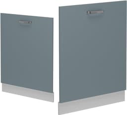 Vaatwasserfrontpaneel - Vaatwasserdeur Paneel - Keuken Integratie - R-Line Stijl - 60 cm - Blauw-grijs — thumbnail 4
