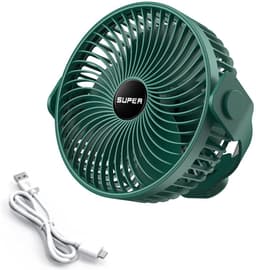 Draagbare campingventilator, oplaadbare ventilator op batterijen met haak, USB-ventilator met ophangkoord — thumbnail 1