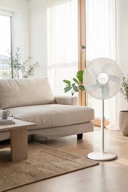 Asir - Staande Ventilator/Fan - 100% ABS - 40.5 x 44 x 121 cm — thumbnail 3