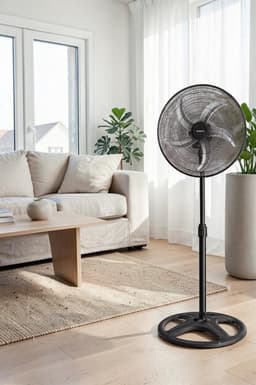 Asir - Staande Ventilator/Fan - Staande Staande Ventilator - 100% ABS - 50 x 50 x 132 cm — thumbnail 3