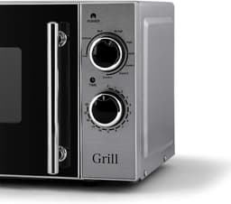 Magnetron met Grill - Compacte Oven - Snel Eten Bereiden - Roestvrij Staal - 20 Liter - Grijs — thumbnail 2