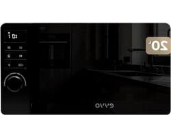 Magnetron met Grill - Compacte Oven - Snel Eten Bereiden - Digitale Touch Bediening - 20 Liter Inhoud - Zwart