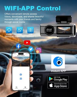 Dashcam Auto 4K + 1080P Voor & Achter – WiFi Dashcam met Nachtzicht, G-Sensor en 64GB SD-kaart — thumbnail 3
