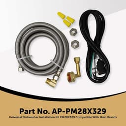 Vaatwasser Installatiekit - Universele Afvoerkit - Vaatwasser Aansluiten - Roestvrijstalen Slang - 6 voet connector - Reparatie Kit — thumbnail 5