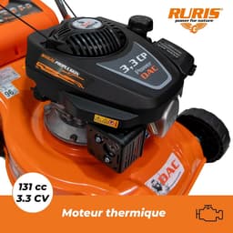 Thermische Grasmaaier - Benzine Grasmaaier - Gazon Onderhoud - 40cm Maaibreedte - 45 liter opvangbak - Grijs — thumbnail 2