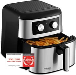 Heteluchtfriteuse - Airfryer Frituurpan - Gezond Koken - Groot Volume - 8 Liter - Zwart — thumbnail 1