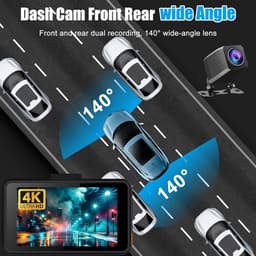 Dashcam Auto - Rijrecorder Camera - Veilig Rijden - 4K Hoge Resolutie - 3 inch IPS Scherm - Zwart — thumbnail 4