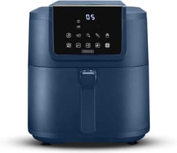 Airfryer Keramische - Heteluchtfriteuse Compact - Gezond Bakken - PFAS Vrij - 8 Liter - Zwart — thumbnail 1