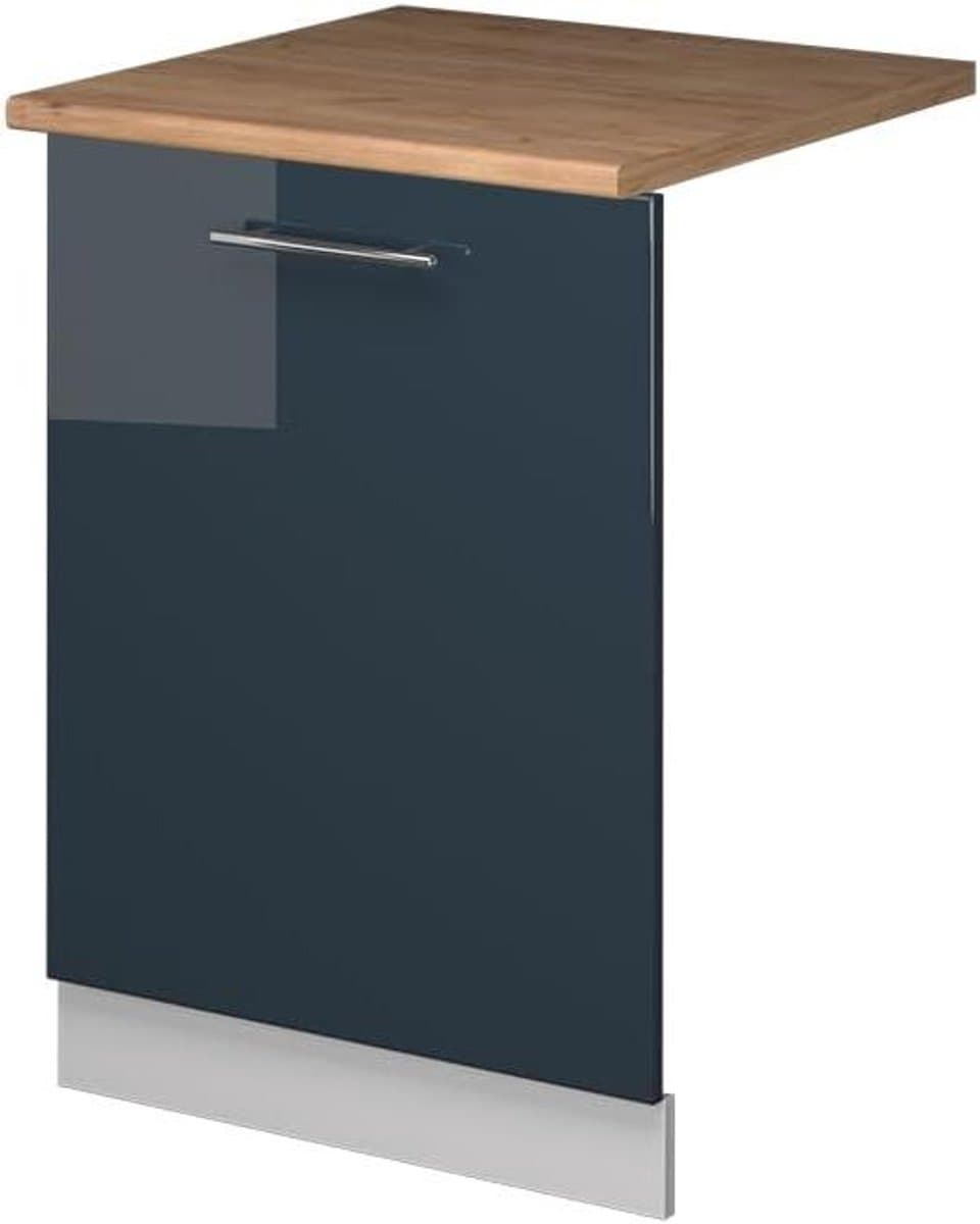 Vaatwasserpaneel - Keukenfront - Keuken Inrichten - Soft-close scharnieren - 60 cm breed - Donkerblauw hoogglans — afbeelding 1
