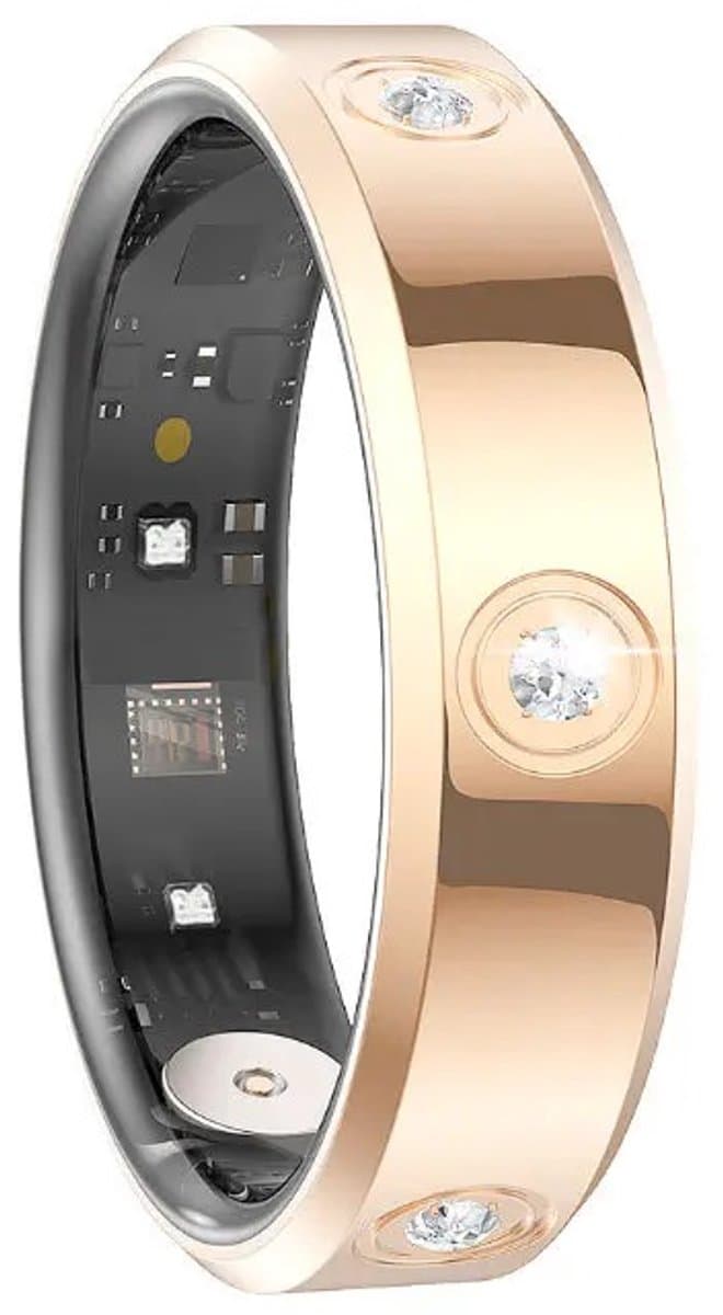 DrPhone RingSense Elegance Slimme Ring - Smart Ring - IP68 - Stappenteller - Goud - EU Maat 55 — afbeelding 1
