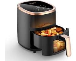 Heteluchtfriteuse - Airfryer Compact - Gezond Frituren - Kijkvenster - 34 Liter - Zwart