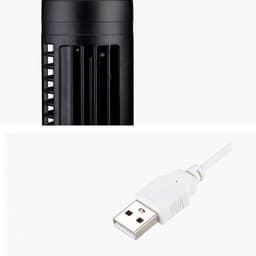 Mini-USB-torenventilator zonder bladen, 2 snelheden en standen, staand model voor slaapkamer, woonkamer of kantoor — thumbnail 2