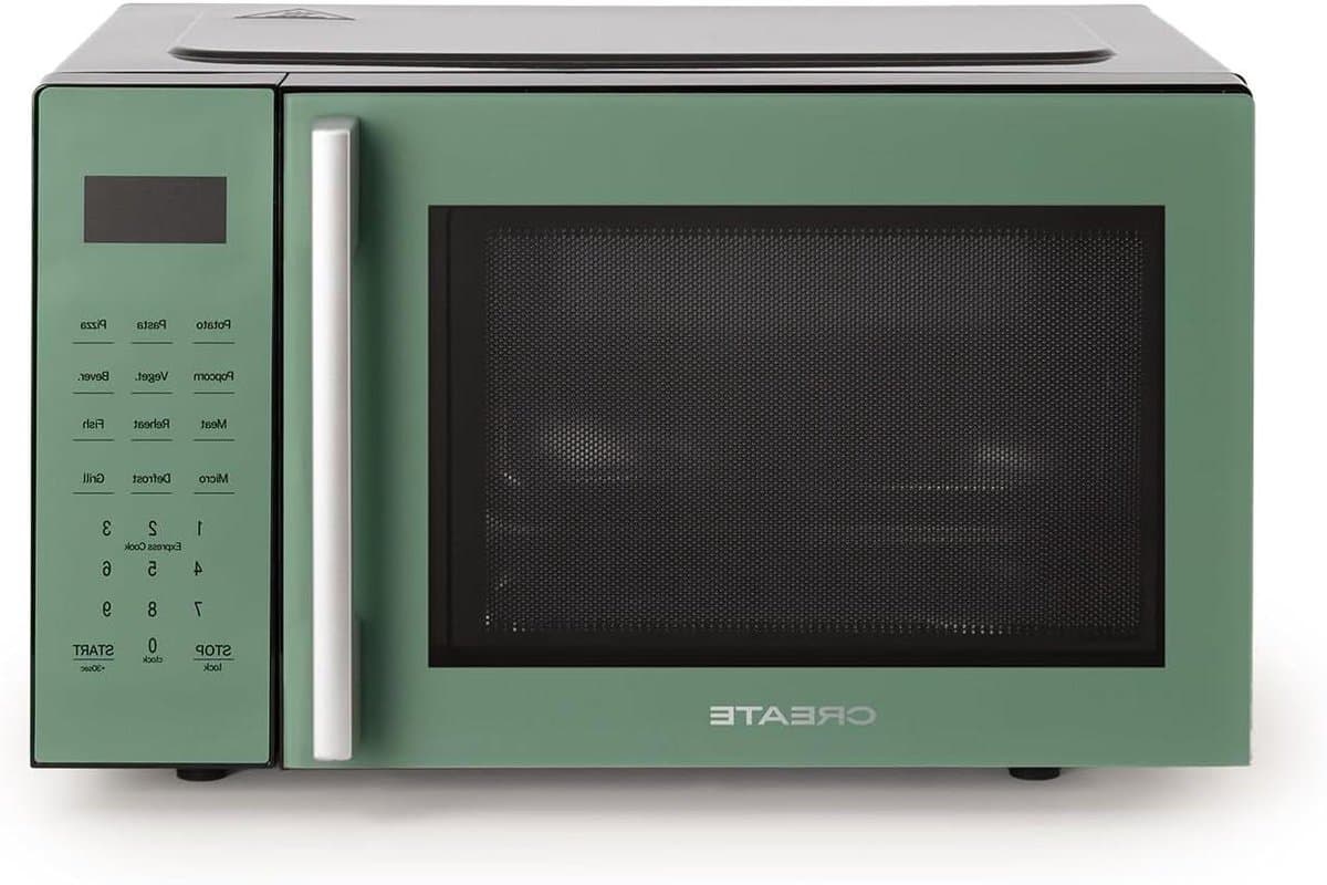 Magnetron met Grill - Oven Functie - Snel Koken - 8 Automatische Programma's - 23 Liter - Groen — afbeelding 1