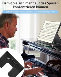 Bluetooth Page Turner Pedaal - Bluetooth voetschakelaar 6 modi voor tablets smartphones oplaadbaar stil live optredens concerten opnamestudio's instrumenten spelen of prompten — thumbnail 5