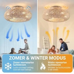 LNMsolutions® Ventilator Plafond - Ventilator - Ventilator Staand Afstandsbediening - Naturaal - 50cm x 23cm x 50cm — thumbnail 2