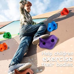 Klimstopcontacten voor kinderen, 12 stuks klimgrepen, klimset voor kinderen, klimset voor binnen en buiten, met montagemateriaal — thumbnail 4
