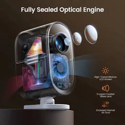 Beamer - Projector - Mini Projector - 4K - 1080P Full HD - 30000 Lumen - Auto Focus & Keystone - WIFI 6 – Dolby Ondersteuning – Draagbare Home Theater Beamer – EU Plug — thumbnail 4