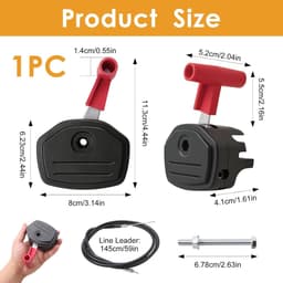 SnelShoppen - 142 cm Universele Gaskabel voor Grasmaaier met Ergonomische Throttle Lever - Duurzaam en Robuust - Voor Grasmaaier, Grastrimmer en Tuinm — thumbnail 5
