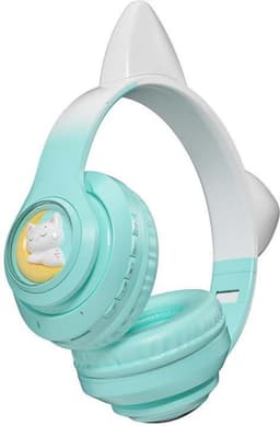 RyC Toys Kinder Hoofdtelefoon- groen |Draadloze Koptelefoon-Kids Headset-Over Ear-Bluetooth-Microfoon-Katten Oortjes-Led Verlichting — thumbnail 2