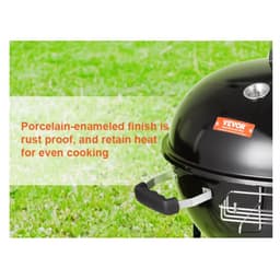 MS® - Barbecue op poten - Met wielen - BBQ grill - Houtskoolgrill met deksel - Met handgreep - Met thermometer - 63 x 82 x 88 cm — thumbnail 2