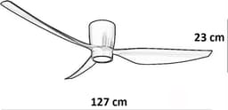 Freelight - Plafondventilator Arioso Ø 127 cm met verlichting wit — thumbnail 4