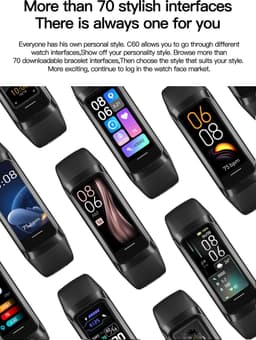 DrPhone ActiFit - 1.1'' AMOLED Scherm - Extra Lichte Activiteiten Tracker - Horloge met 25 Sportmodi - Nederlands Taal -Zwart — thumbnail 5
