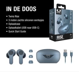 Fresh ’n Rebel Twins Rise - Draadloze Oordopjes met Noise Cancelling - Draadloos Opladen - 30 Uur Speelduur - Dive Blue — thumbnail 3