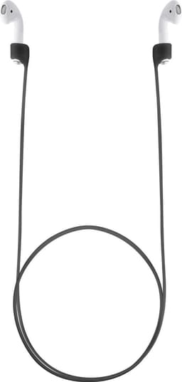 kwmobile magnetische band geschikt voor Apple Airpods 1 / 2 / 3 / 4 / Pro 1 / Airpods Pro 2 - Siliconen strap voor draadloze oordopjes - 80 cm lang - In zwart — thumbnail 2