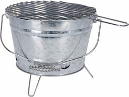 BBQ Emmer - Houtskool Tafelmodel met Grill  - Ø33 x 15 cm - Metaal — thumbnail 1