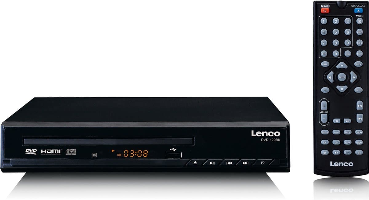 Lenco DVD-120BK - DVD speler met HDMI en Afstandsbediening - Zwart — afbeelding 1