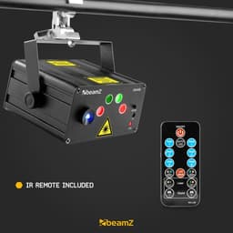 Party laser - BeamZ Dahib laser lichteffect met rode & groene laser + blauwe LED — thumbnail 4
