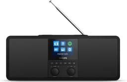 PHILIPS TAR8805 Internetradio, DAB+ Radio met Spotify Connect (Bluetooth, Sleeptimer, Dubbel Alarm, Qi-Oplaadpad voor Draadloos Opladen, USB) - Zwart — thumbnail 1