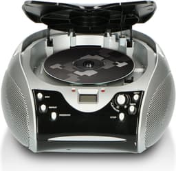 Lenco Draagbare Radio CD Speler - Stereo FM Radio en AUX – Werkt ook op batterijen - SCD-24 Zwart — thumbnail 2