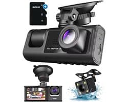 ApexArte® Dashcam voor Auto - Dualdashcam Voor en Achter - Full HD - Zwart