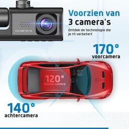 ApexArte® Dashcam voor Auto - Dualdashcam Voor en Achter - Full HD - Zwart — thumbnail 4