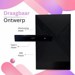 DailySupplies® Harde Schijf Extern - Draagbare - 1TB Opslag - Zwart — thumbnail 3