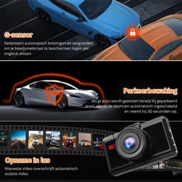 ApexArte® Dashcam voor Auto - Dualdashcam Voor en Achter - Full HD - 1080 - Zwart — thumbnail 2