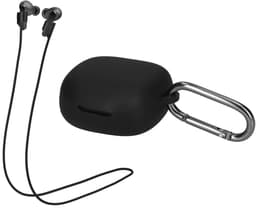 kwmobile set case & koord voor oordopjes - geschikt voor JBL Live Pro Plus - 2x 70 cm - In zwart / zwart — thumbnail 1