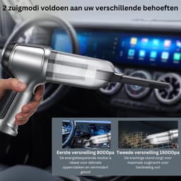 DailySupplies® Handstofzuiger Draadloos - Auto Stofzuiger - Kruimeldief Snoerloos - Kruimelzuiger - Zilver — thumbnail 5