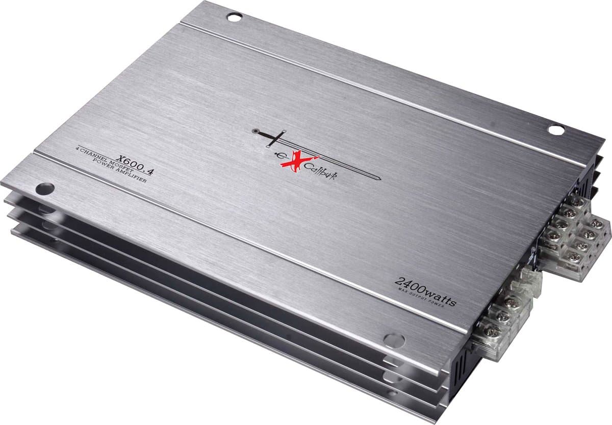 Excalibur X600.4 - Autoversterker - 4-Kanaals - 2400W Piek / 4 x 60W RMS / 2 x 120W RMS - 4Ω - Variabele Crossover (High/Low Pass) - MOSFET Voedingsmodule — afbeelding 1