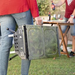 Bbq - Camping Bbq - Barbecue - RVS - Vouwbare Bbq - Bbq Houtskool - Multifunctionele Zijplanken — thumbnail 2