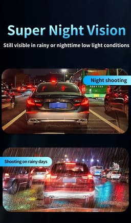 TechU™ Dashcam Camera – M52 Zwart – 2 Inch Scherm Full HD 1080P – 2 Camera's: Voor & Binnen – Dashboardcamera – G-sensor – Nachtvisie – Loop recording – Bewegingssensor – Parkeermodus — thumbnail 5