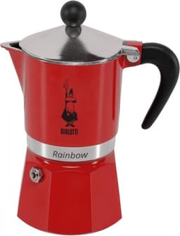 Bialetti Rainbow Rood Percolator – 3 kops – 200 ml – Authentieke Italiaanse Espresso Maker — thumbnail 5