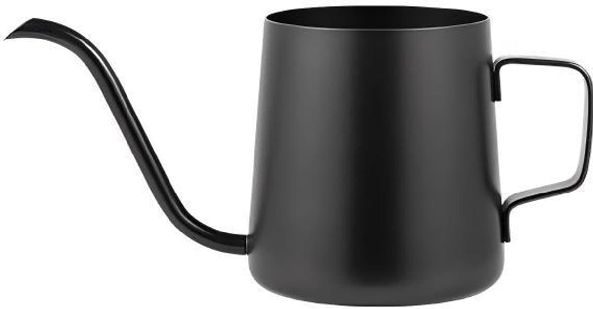 Roestvrijstalen filterkoffiezetapparaat met smalle uitloop-geschikt voor thuis, op kantoor, in de bar en het restaurant-250 ml-16 x 7,3 cm-Zwart — afbeelding 1