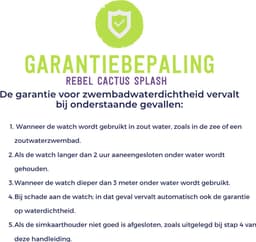 100% zwembadwaterproof GPS kinderhorloge - Rebel Cactus Splash! - nauwkeurige GPS - (video bellen) - SOS - Zwart - Premium netwerk in EU - Stappenteller - Veilige nummers - Uit tijdens school - Nederlands bedrijf met Nederlandse klantenservice — thumbnail 3